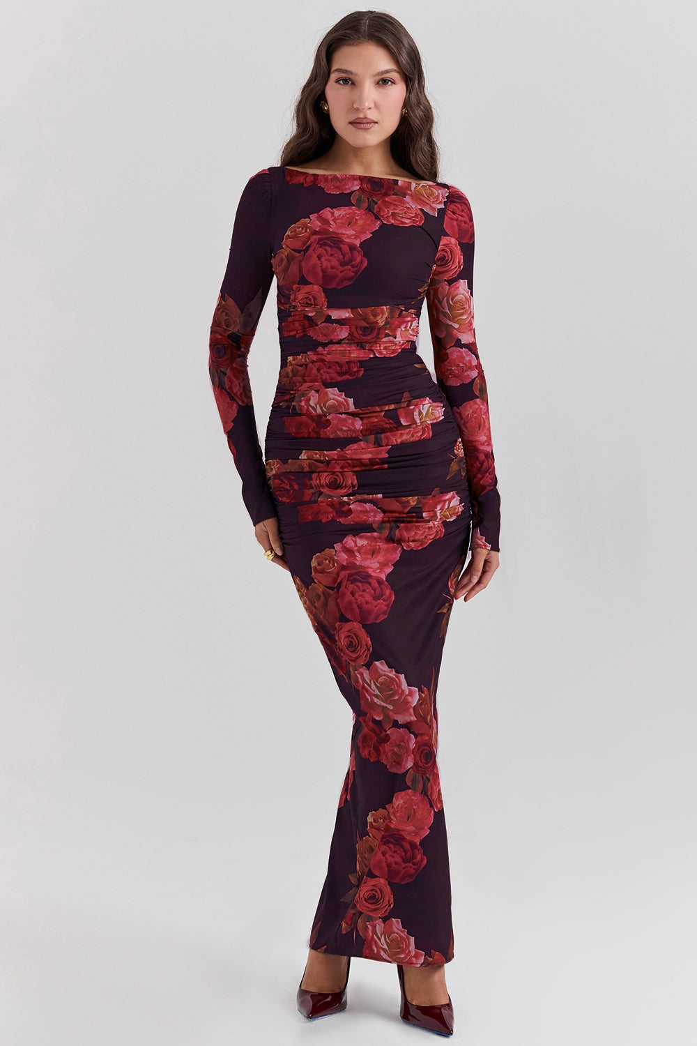 romantic floral maxi dress