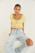 Pamela Gingham Crop Top