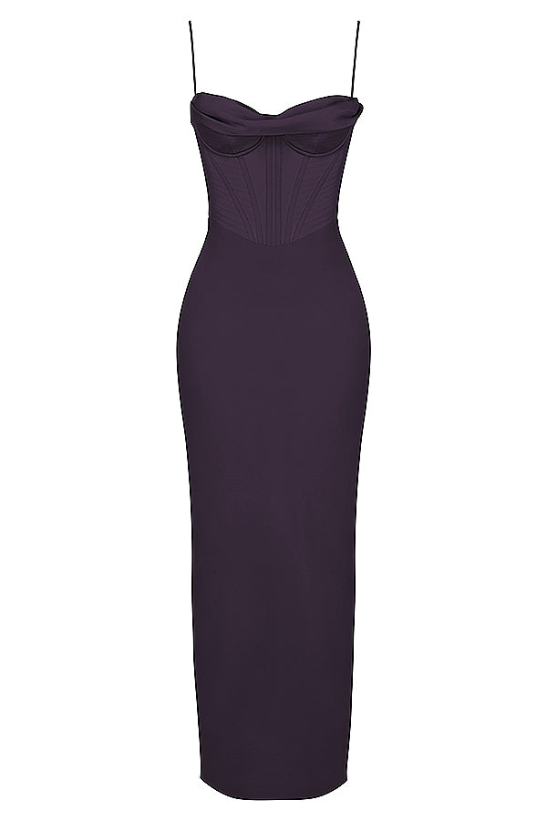night shade corset maxi dress