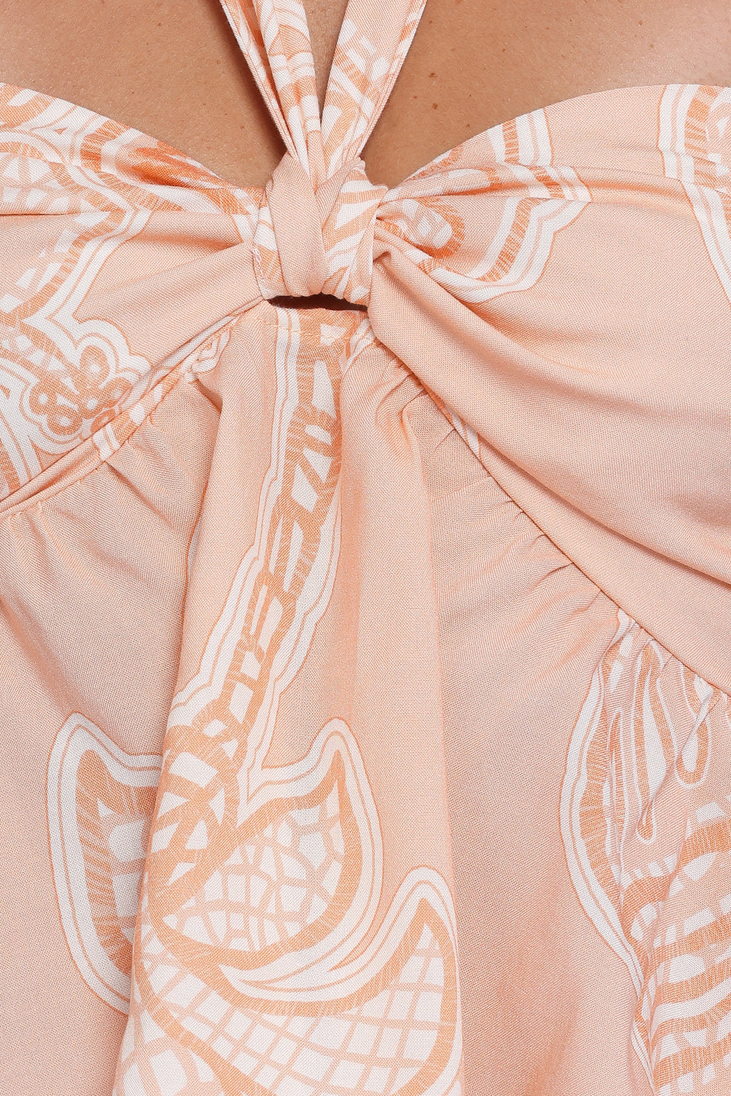 Klara Halter Top - Peach Floral