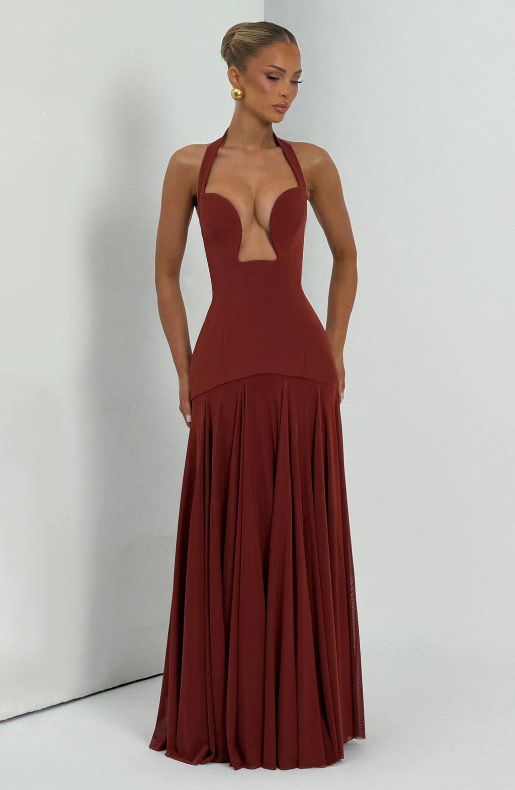 Cyrene Maxi Dress - Deep Rust