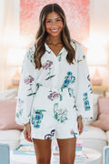 Springtime Whispers Top and Shorts Set - White